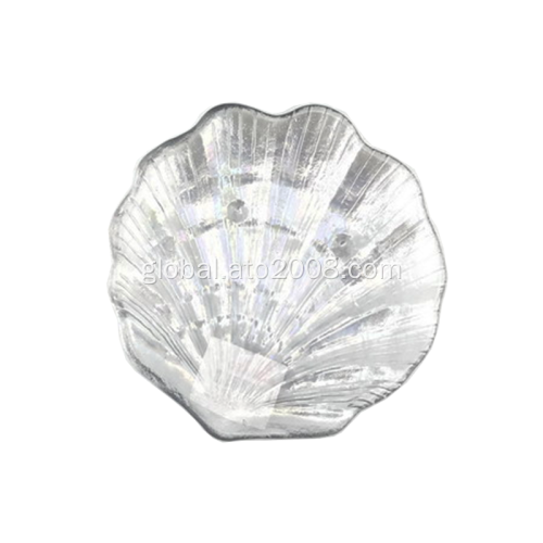 Shell Shape Decorative Food Plate Seashell colored glass Plates Supplier